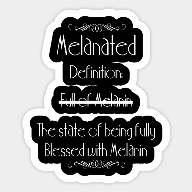 Melanated Definition Sticker by Strands of Melanin